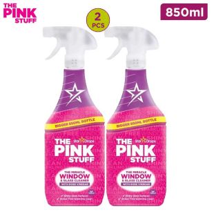 The Pink Stuff The Miracle Window & Glass Cleaner With Rose Vinegar 850 ml x 2
