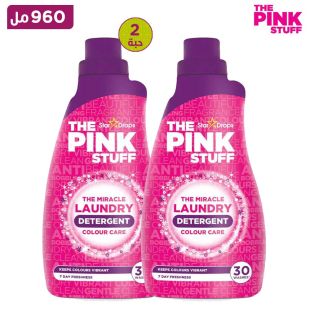 منظف ​​الغسيل بينك ستاف للعناية بالألوان 30 غسلة (لون أرجواني) 960 مل × 2