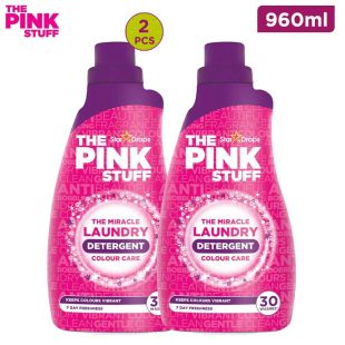 The Pink Stuff Laundry Detergent Colour Care 30 Washes (Purple Top) 960ml x 2