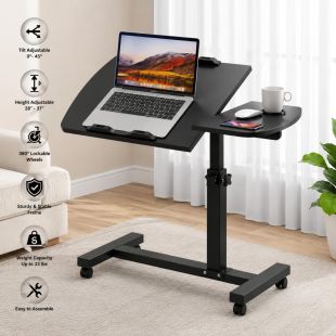 Adjustable Overbed Laptop Table 59 × 34 × 64–97 cm