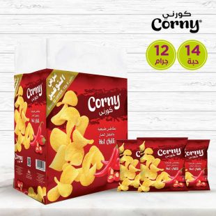 رقائق البطاطس بنكهة الفلفل الحار 14 × 12 جم