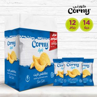 رقائق البطاطس بنكهة ملح البحر خفيفة 14 × 12 جم