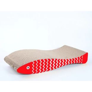 لوحة خدش من الورق المموج للقطط بتصميم Fish