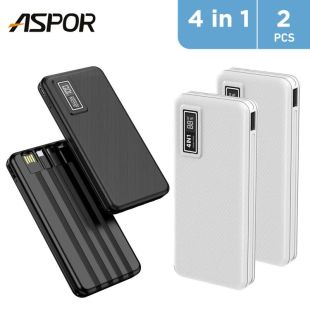 10000mAh 4 In 1 Power Bank 2 Pcs by Aspor
