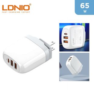 LDNIO A3511Q 65W GaN Charger  with Cable - White