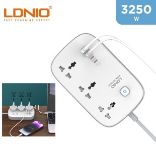 LDNIO 3250W Multi Power Strip 3 Outlets 4 GaN USB Port