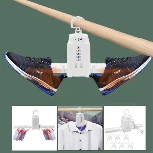 Foldable Clothes Dryer with Electric Shoe Drying Rack and Heater Hangers
