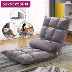 Foldable Lazy Sofa Recliner Chair with Cushion