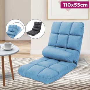 Foldable Floor Lazy Recliner Sofa Chair with Cushion
