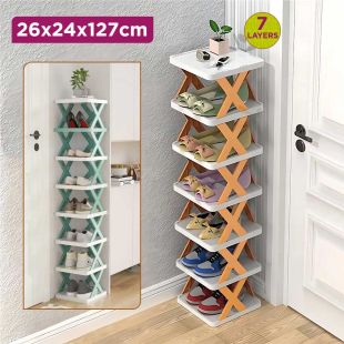 7 Layers Foldable Plastic Shoe Rack