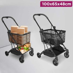 عربة تسوق قابلة للطي بسعة تصل إلى 30 كجم
