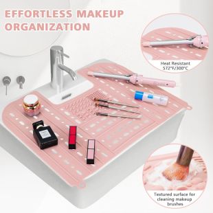 غطاء حوض قابل للطي لتنظيم المكياج