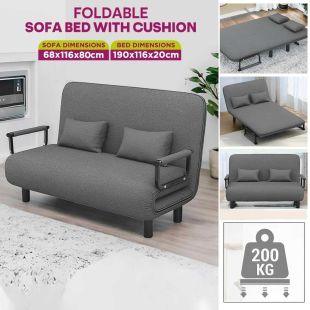 Foldable Sofa Bed with Cushion