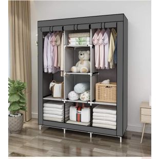 خزانة ملابس قابلة للطى مع غطاء من القماش غير المنسوج وعلاقات 127 × 45 × 168 سم