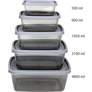 مجموعة أوعية حفظ الطعام 5 قطع