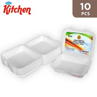 11 Pcs Foam Plates with Lid  by Easy Kitchen
