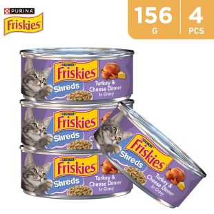 Friskies Savory Shreds Turkey & Cheese 4 x 156g