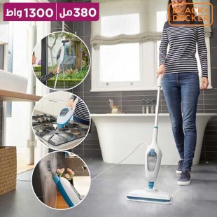 ممسحة بخار 1300 واط 380 مل 5 في 1 من Black+Decker