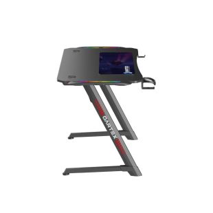 مكتب ألعاب من ألياف الكربون على شكل حرف Z مع اضاءة ملونة RGB ولوحة ماوس من Oartex