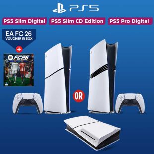 PS5 825GB Console With EA FC 26 Voucher Bundle (PS5 Slim CD ,PS5 Slim Digital or PS5 Pro)