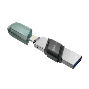 ذاكرة خارجية iXpand Flip بمنفذي Lightning و USB-A سعة 128 جيجا بايت لأجهزة أيفون من SanDisk