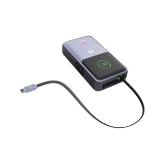 10000mAh 35W Power Bank with LED Display and Integrated USB-C Cable by Swiss Military