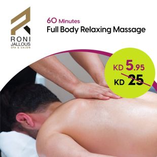  60 Minutes Full Body Relaxing Massage at Roni Jallous Spa & Salon