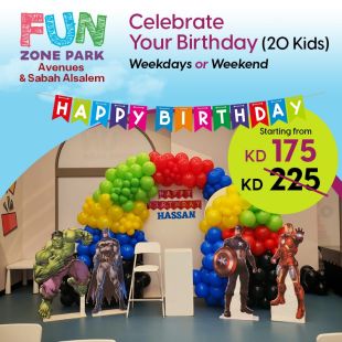 Fun Filled Birthday Party for 20 Kids at FUN Zone in The Avenues and Sabah Al Salem