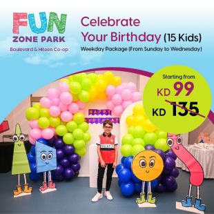 Celebrate your Kids Birthday Party for 15 Kids at -FUN Zone