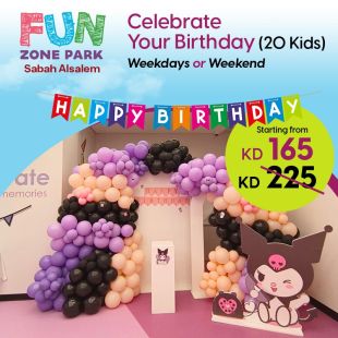 Fun Filled Birthday Party for 20 Kids at FUN Zone - Sabah Al Salem