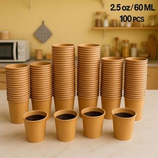 أكواب ورقية للاستعمال مرة واحدة سعة 60 مل 100 قطعة