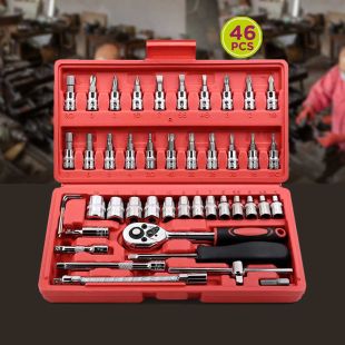 46 Pcs Socket Ratchet Wrench Combination Tools