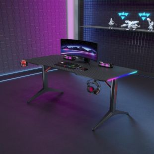 مكتب ألعاب مع ماوس باد وإضاءة RGB حجم 120 سم من Gamax - منتج جديد / من غير كرتون
