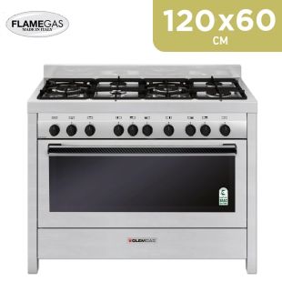 Gas Cooker Full Safety 6 Burners 120x60cm by Flamegas