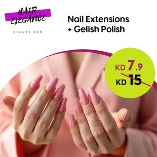 Nail Extensions + Gelish Polish at Hair Elegance Beauty