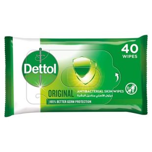 Dettol Alcohol-Free Anti-Bacterial Wipes - 40 wipes