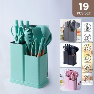 Silicone Kitchenware & Knife 19Pcs Set