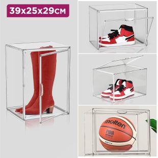 Acrylic Shoe Storage Organizer Box 39 x 25 x 29 cm