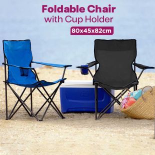 Foldable Beach Chair with Cup Holder