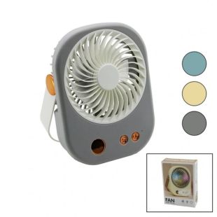 Rechargeable 2-in-1 Mini Fan with Light - Assorted Colors