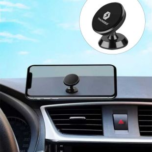 Magnetic Car Phone Stand with 360-Degree Rotation
