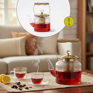 Glass Cooking Teapot 1L