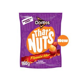 دوريتوس ذات ناتس بالفول السوداني المغطى بنكهة فليمين هوت 160 جم
