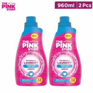 The Pink Stuff The Miracle Laundry Sensitive Non Bio Liquid 32 Washes 2 x 960ml