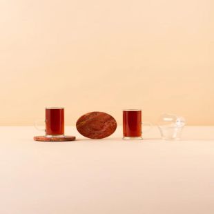 طقم أكواب شاي وقهوة تيراكوتا 18 قطعة من Waba