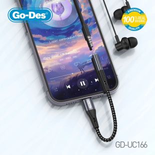 Go-Des 130mm Lightning to 3.5mm Audio Aux Jack Cable