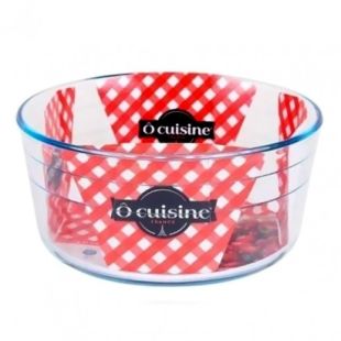 طبق سوفليه زجاجي سعة 2.5 لتر 21 × 21 × 10 سم من Ocuisine