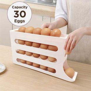 4 Layers Auto Rolling Egg Organizer