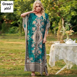 Printed Long Loose Robe for Women