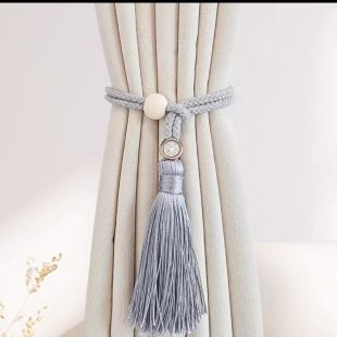 Braided Diamond Tassel Curtain Tiebacks - 4pcs